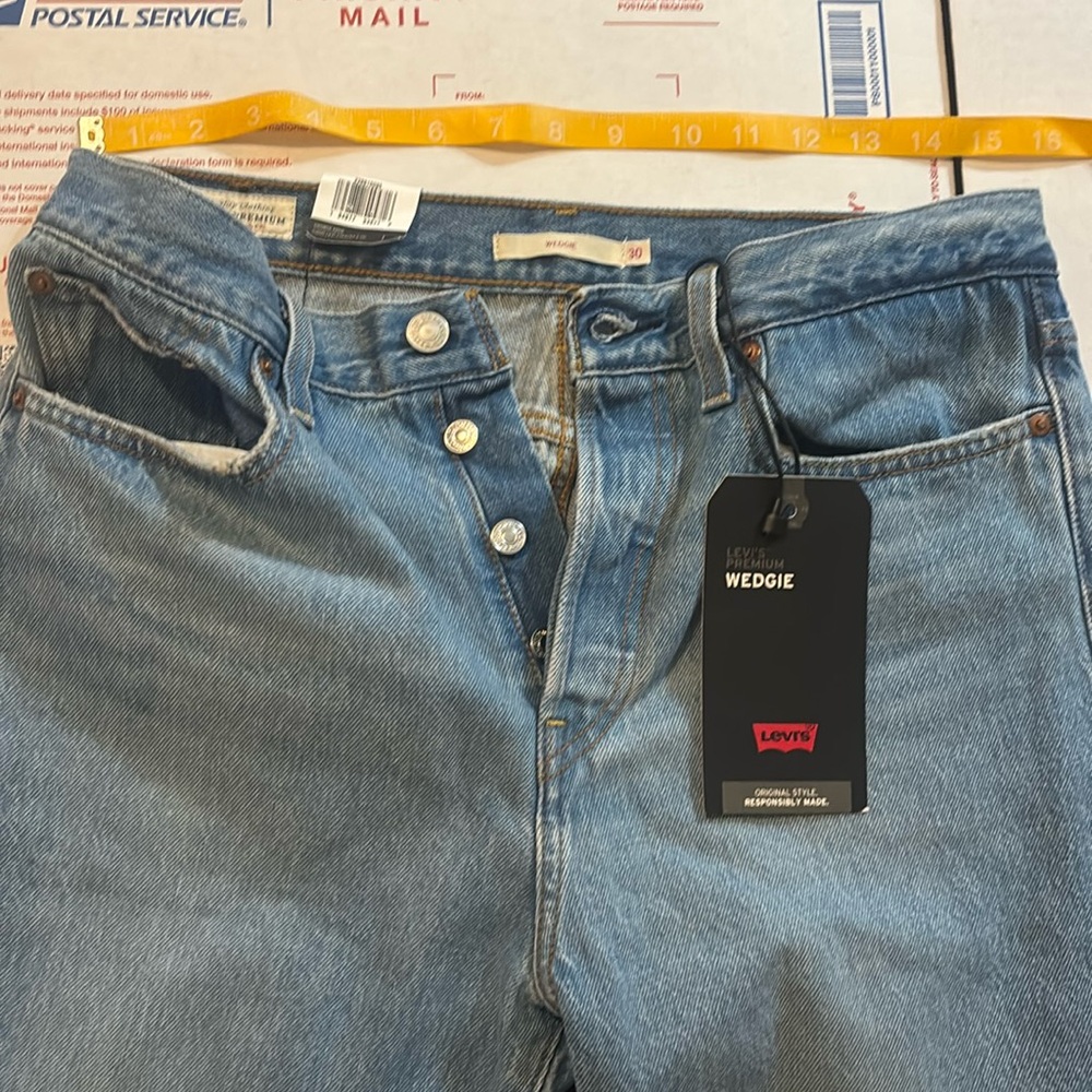 Wedgie- 6 button front closure- HIGH RISE TAPERED LEG